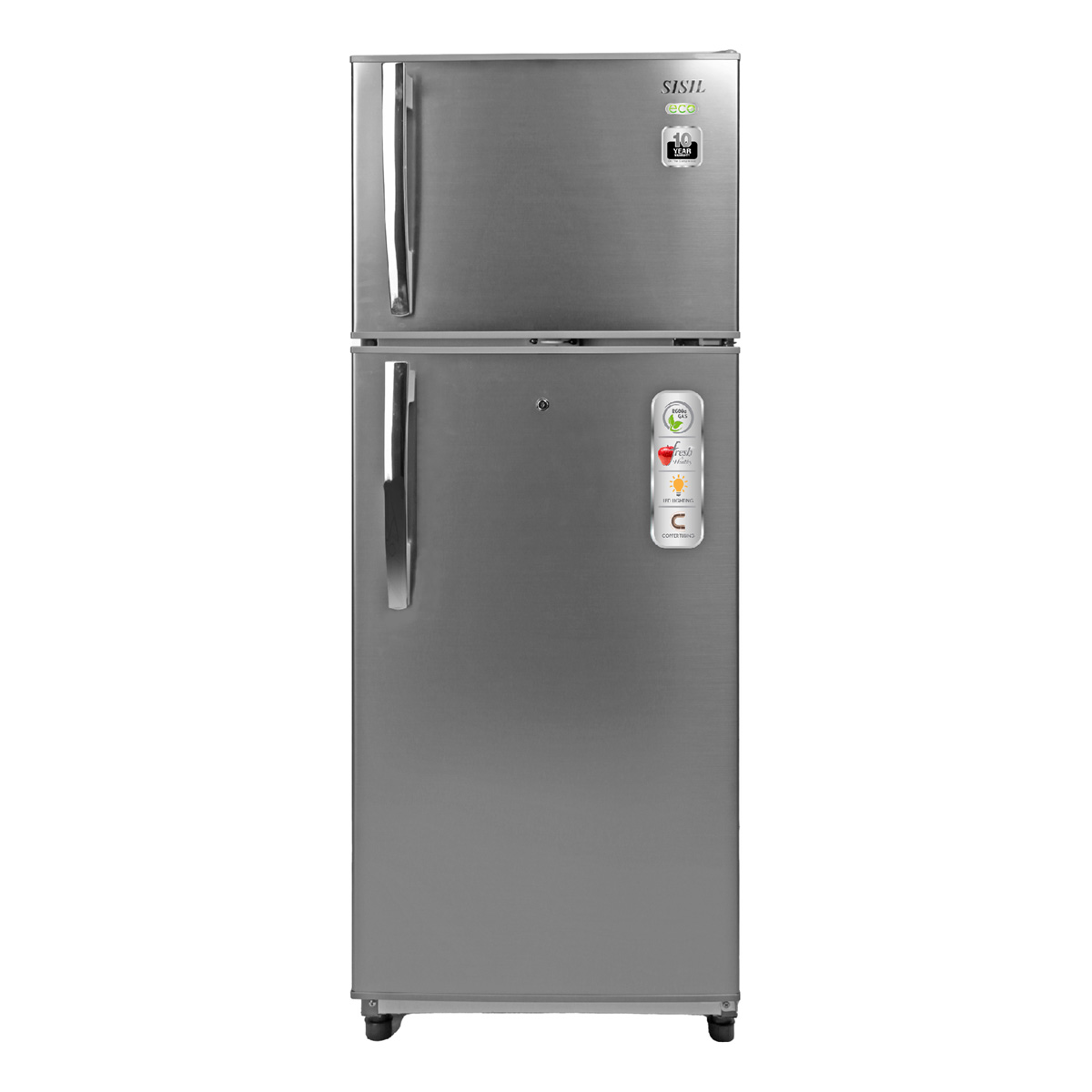 Sisil ECO Refrigerator - 2 Doors, 225L (Silver) SIS_SL-ECO245-SV-01 lanka