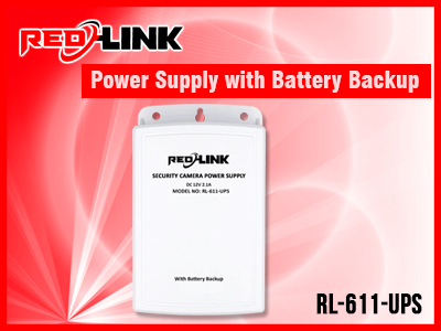 RED LINK RL-611-UPS 12V 2.1A Outdoor CCTV Power Supply Adapter with Built-in Battery Backup