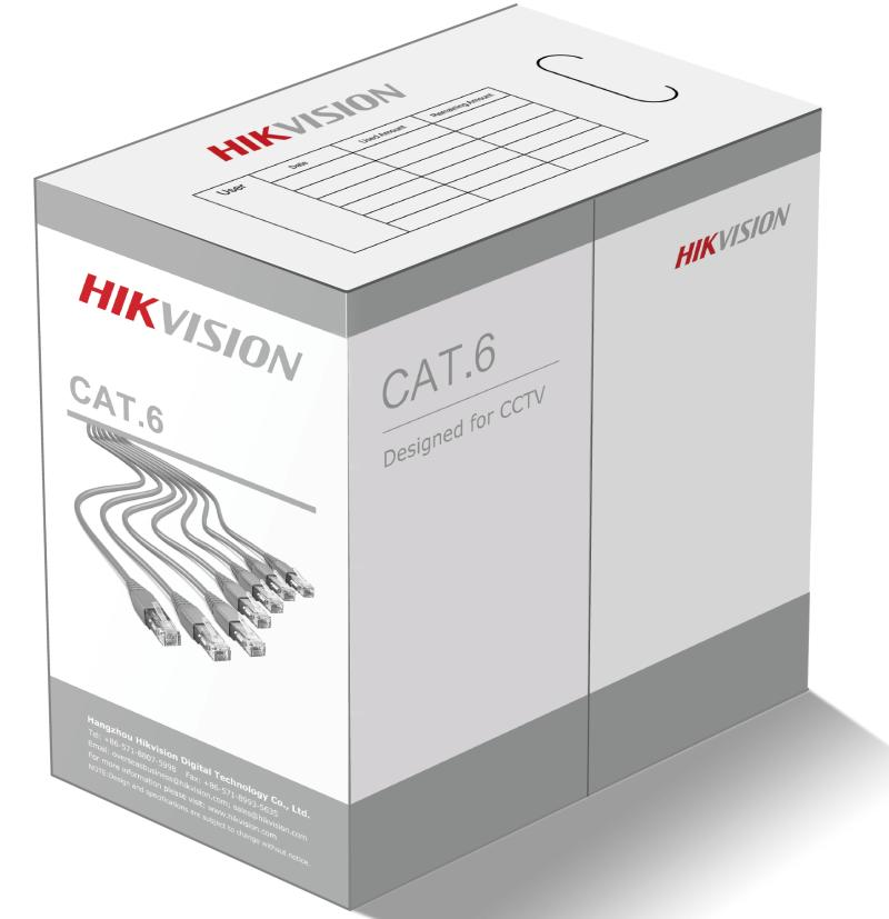 Hikvision 305m CAT6 U/UTP Network Cable (Solid Copper, 0.5mm)