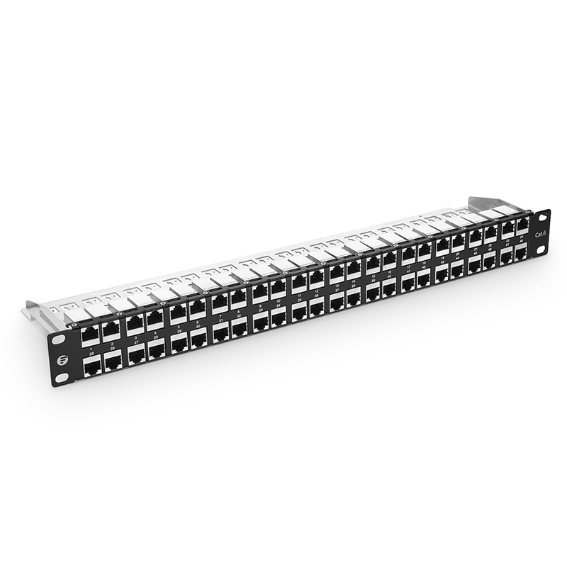 Buy RED LINK 48 Port Cat6 Shielded Patch Panel (RL-CAT6-48-P-PL) in Sri Lanka. 19-inch rack mount, STP EMI protection, heavy-duty steel & islandwide delivery!