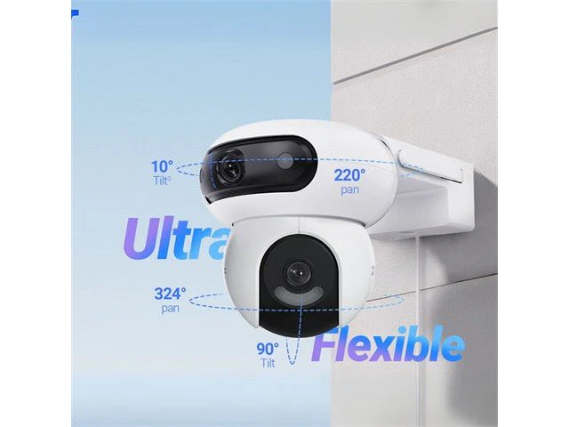 EZVIZ H90 Dual 2K⁺ Dual-Lens Pan & Tilt Wi-Fi Camera (4MP+4MP+AI Tracking+Dual View Color Night Vision+Weatherproof)