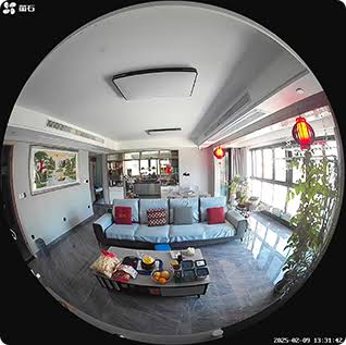 EZVIZ CS-E4p-R100-8C6WKF (E4p) 3K⁺ Fisheye Dual-Band Wi-Fi Indoor Security Camera (HikAI-ISP + Live Two-Way Audio & Strobe Alarm + Motion 3.0 + 512GB SD Slot + 10m IR Night Vision + Type-C Power)