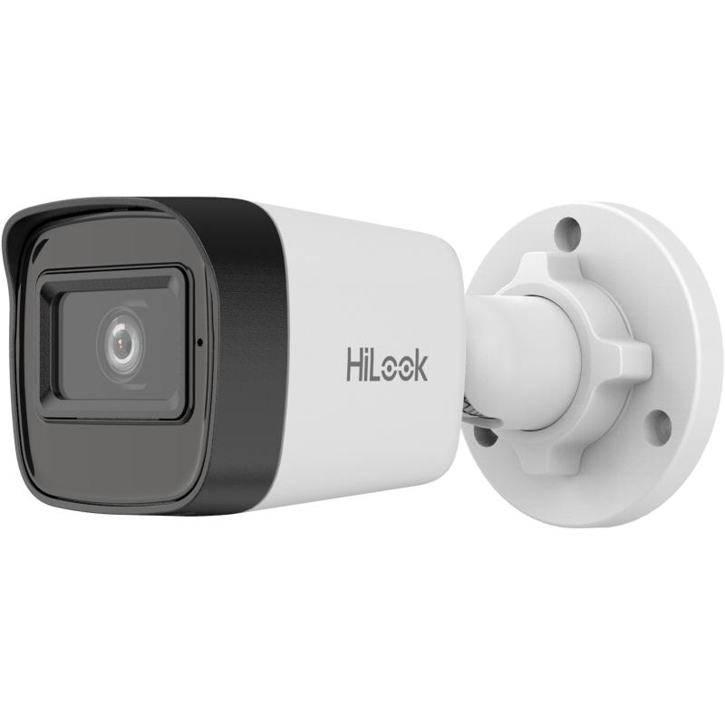 HiLook IPC-B121HE-UC 2MP Fixed Bullet IP Network Camera (Built-in Audio Microphone + PoE Support + Person Detection + H.265+ Compression + IP67 Weatherproof Outdoor Housing)
