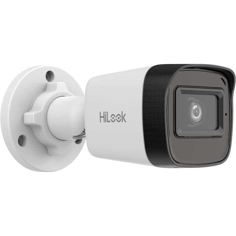 HiLook IPC-B121HE-UC 2MP Fixed Bullet IP Network Camera (Built-in Audio Microphone + PoE Support + Person Detection + H.265+ Compression + IP67 Weatherproof Outdoor Housing)