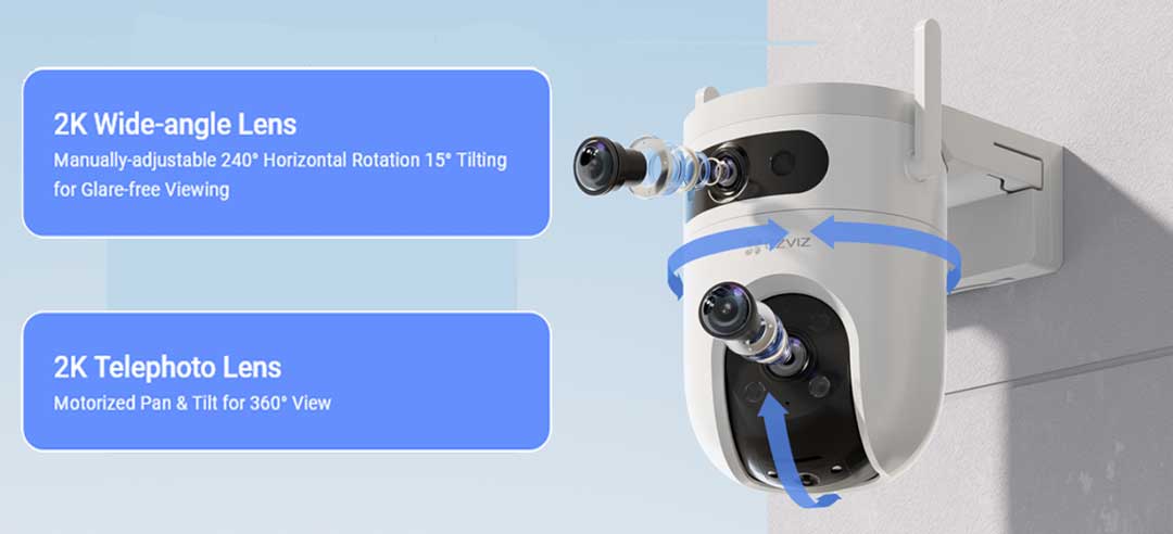 EZVIZ H9c Dual 2K 6MP Outdoor Smart Pan & Tilt Security Camera (Dual 3MP Lenses + Co-Detection Auto Smart Tracking + AI Human & Vehicle Shape Detection + Color Night Vision + Weatherproof) EZVIZ H9c Dual 2K 6MP Outdoor Smart Pan & Tilt Security Camera (Dual 3MP Lenses + Co-Detection Auto Smart Tracking + AI Human & Vehicle Shape Detection + Color Night Vision + Weatherproof)