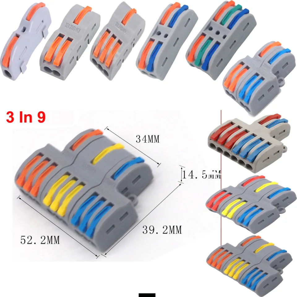 3 In 6 Out Push Quick Wire Connector 3x6 CH 5pcs Price Sri Lanka 3 In 6 Out Push Quick Wire Connector 3x6 CH 5pcs Price Sri Lanka