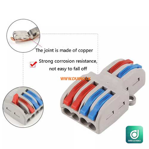 02 x 04 CH Push Type Quick Wire Connector (5 Pcs) Price Sri Lanka 02 x 04 CH Push Type Quick Wire Connector (5 Pcs) Price Sri Lanka